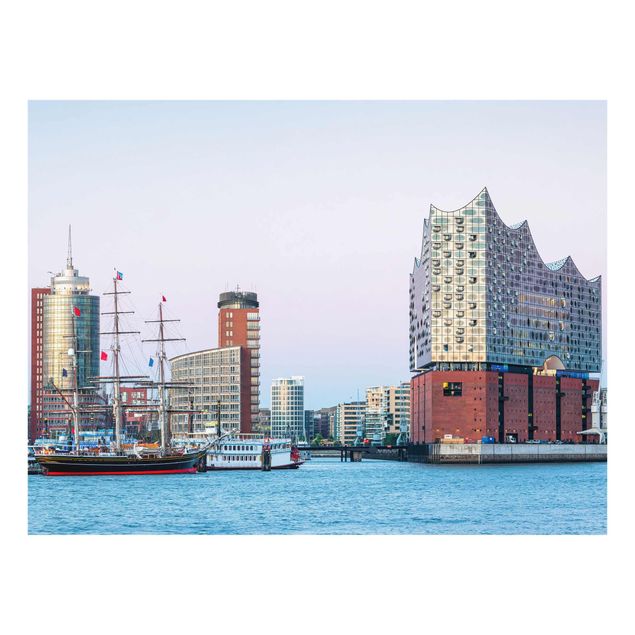 Glasbild - Elbphilharmonie Hamburg - Querformat 4:3
