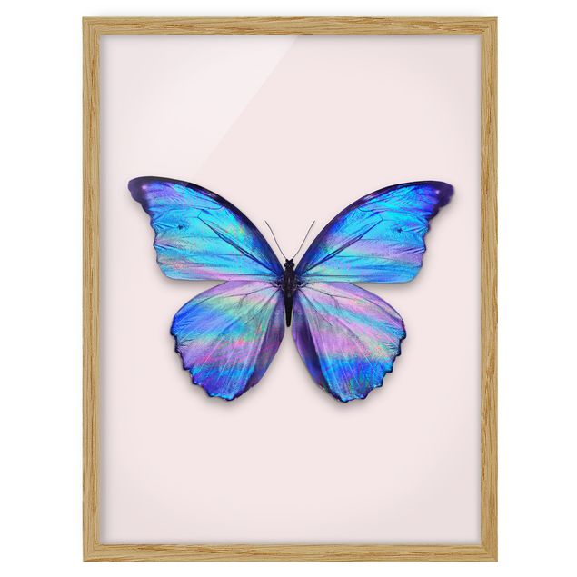 Wandbilder mit Rahmen Holografischer Schmetterling