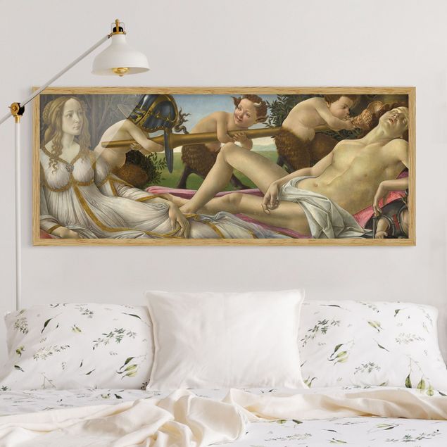 Kunstdruck Bilder mit Rahmen Sandro Botticelli - Venus und Mars