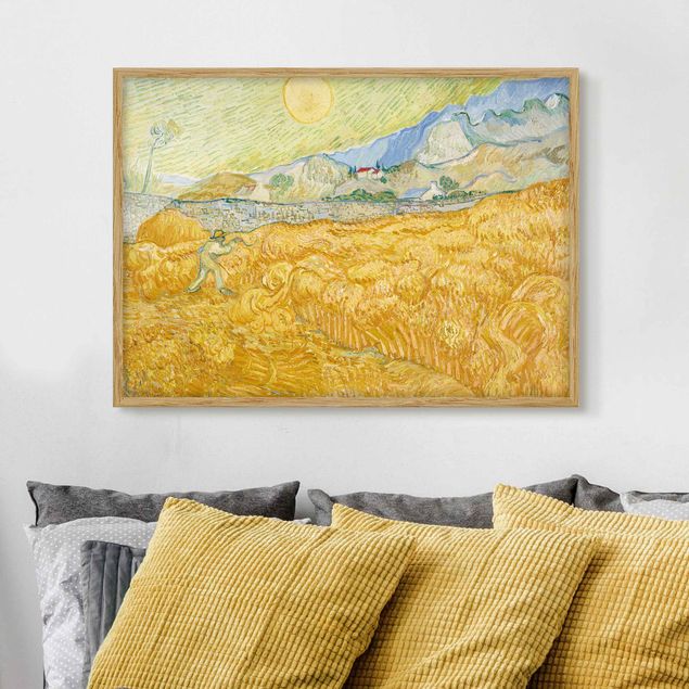 Kunstdrucke Impressionismus Vincent van Gogh - Kornfeld mit Schnitter