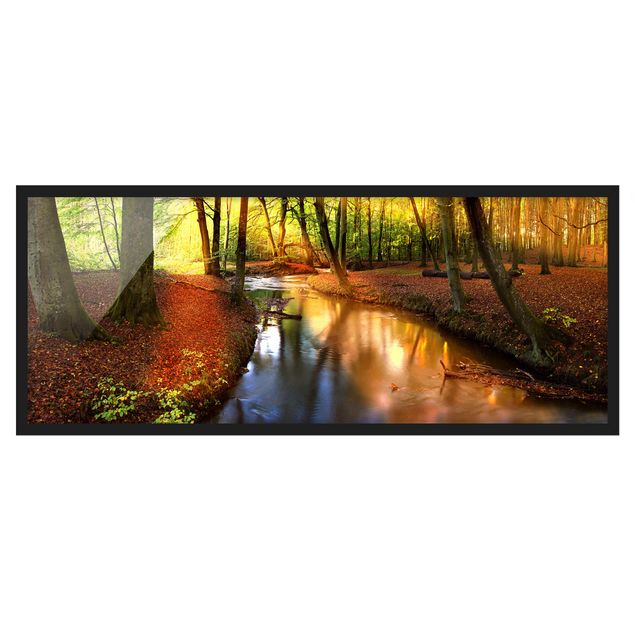 Bild mit Rahmen - Autumn Fairytale - Panorama Querformat