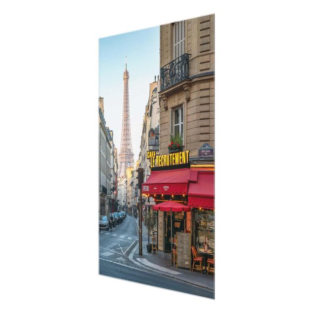 Glasbild - Straße von Paris - Hochformat 2:3