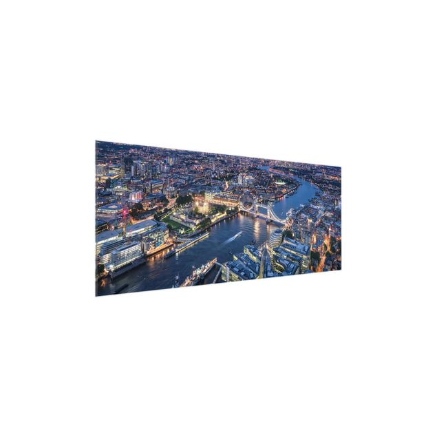Glasbild - Nachts in London - Panorama