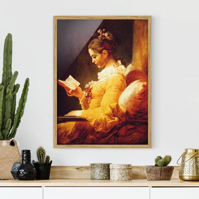 Barock Bilder Jean Honoré Fragonard - Lesendes Mädchen