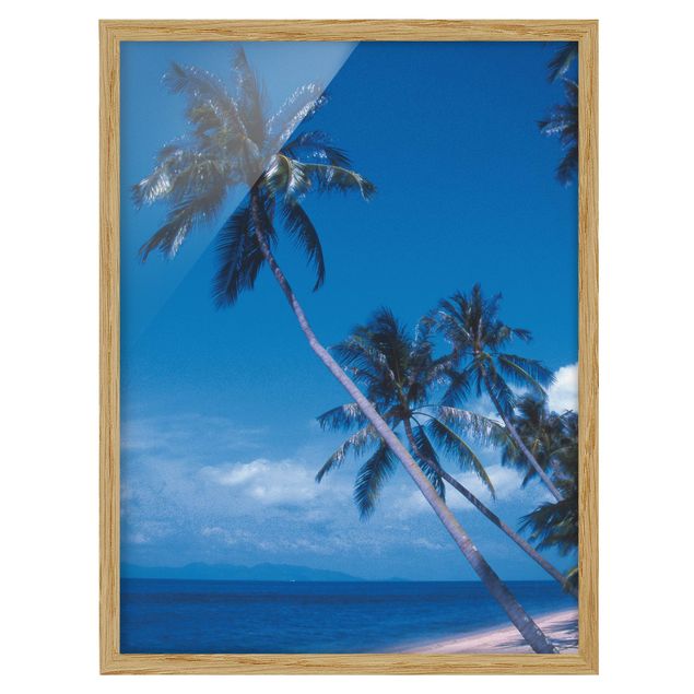 Bild mit Rahmen - Mauritius Beach - Hochformat 3:4