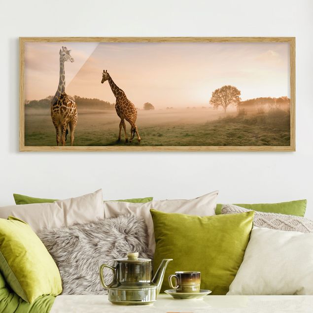 Wandbilder Tiere Surreal Giraffes