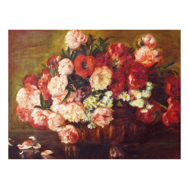Glasbilder Blumen Auguste Renoir - Stillleben mit Pfingstrosen