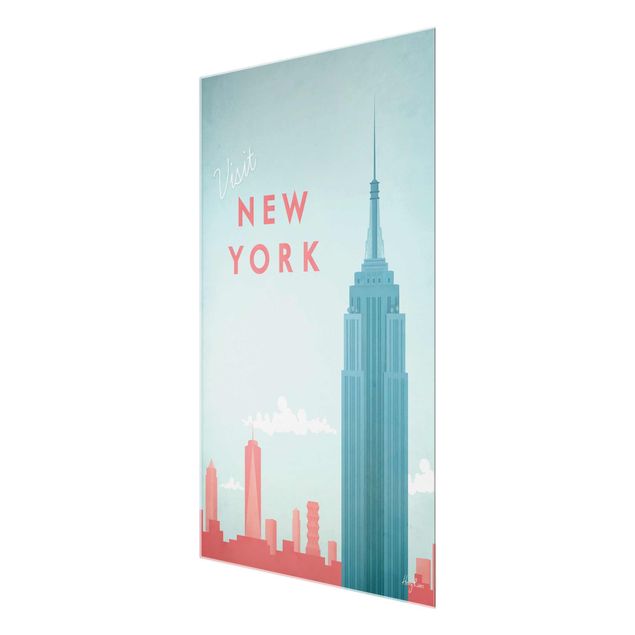 Glasbilder Reiseposter - New York