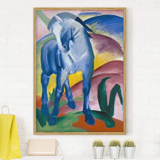 Abstrakte Kunst Bilder Franz Marc - Blaues Pferd