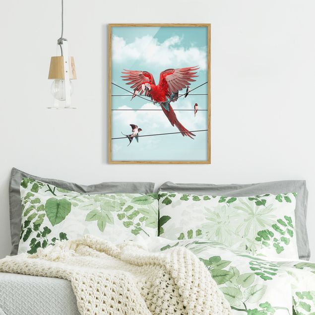 Bilder für die Wand Himmel mit Vögeln