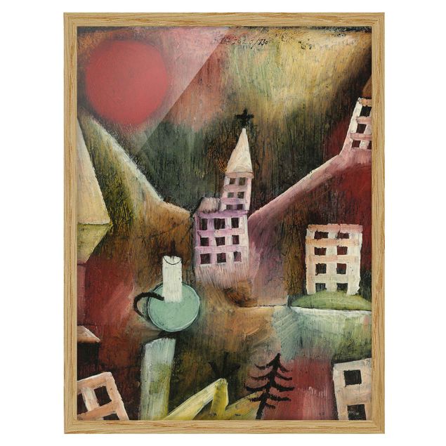 Abstrakte Bilder mit Rahmen Paul Klee - Zerstörtes Dorf