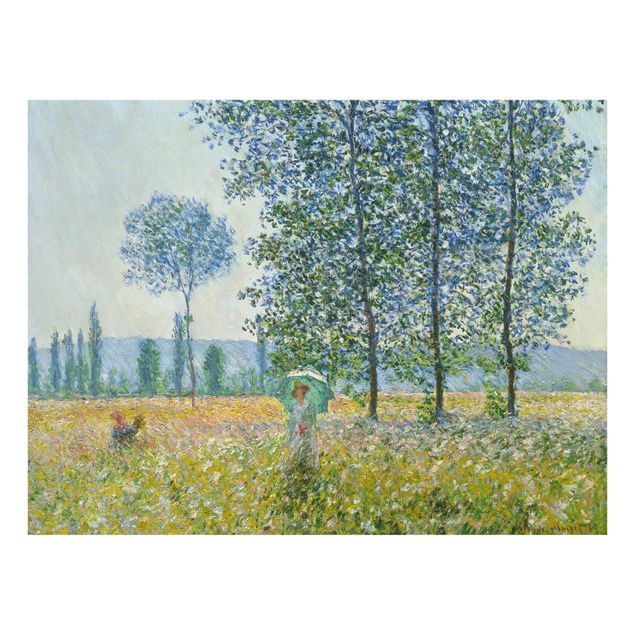 Glasbilder Natur Claude Monet - Felder im Frühling