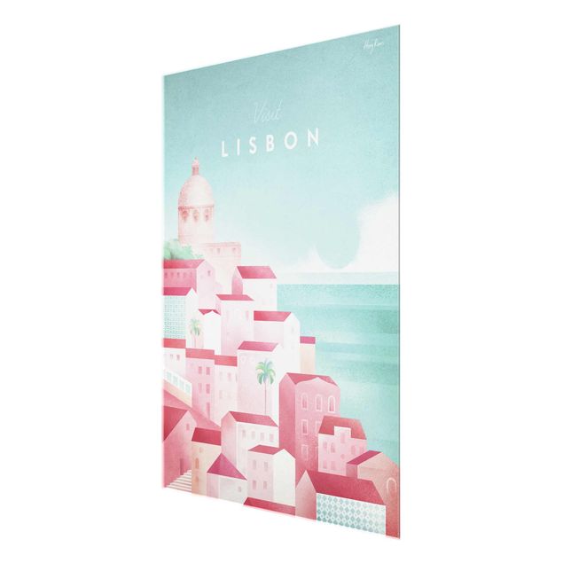 Bilder auf Glas Reiseposter - Lissabon