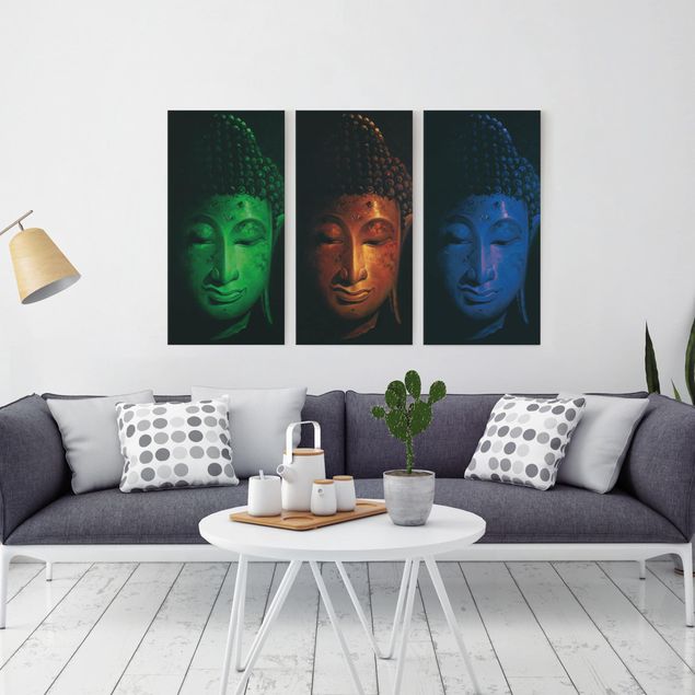Buddha Leinwandbilder Triple Buddha