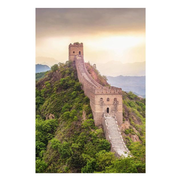 Glasbild - Die unendliche Mauer von China - Hochformat 2:3