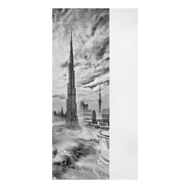 Leinwandbild - Dubai Super Skyline - Hochformat 2:1