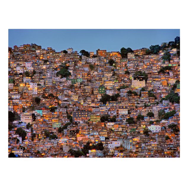 Bilder auf Leinwand Rio de Janeiro Favela Sonnenuntergang