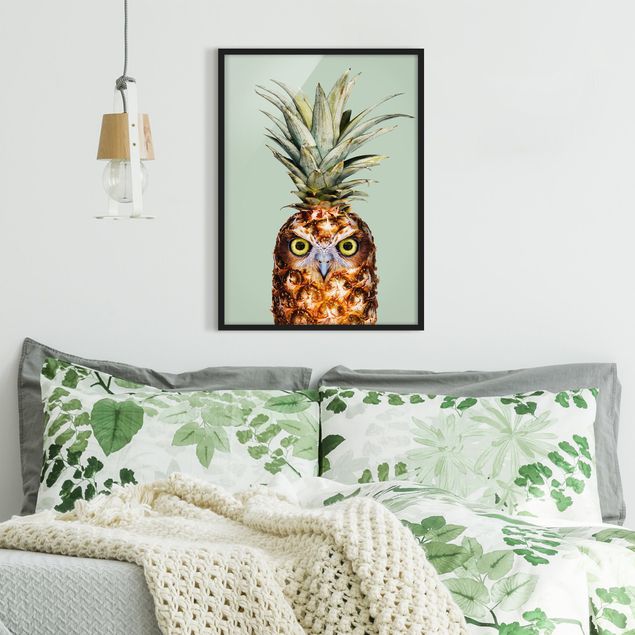 Wandbilder Ananas mit Eule