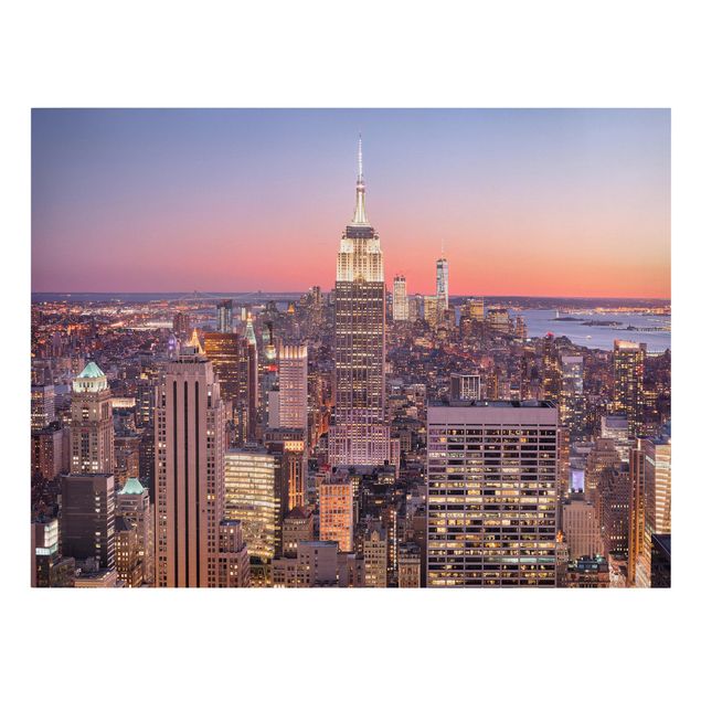 Leinwandbilder Sonnenuntergang Manhattan New York City