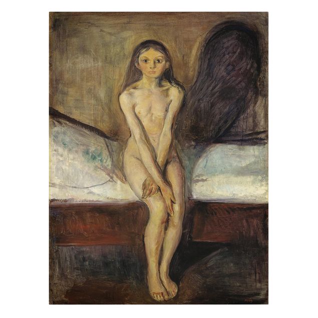 Moderne Leinwandbilder Wohnzimmer Edvard Munch - Pubertät