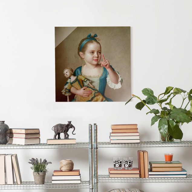 Bilder Barock Jean Etienne Liotard - Mädchen mit Puppe