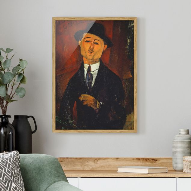 Kunstdruck Bilder mit Rahmen Amedeo Modigliani - Bildnis Paul Guillaume