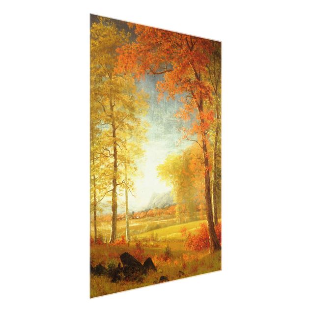 Natur Glasbilder Albert Bierstadt - Herbst in Oneida County, New York
