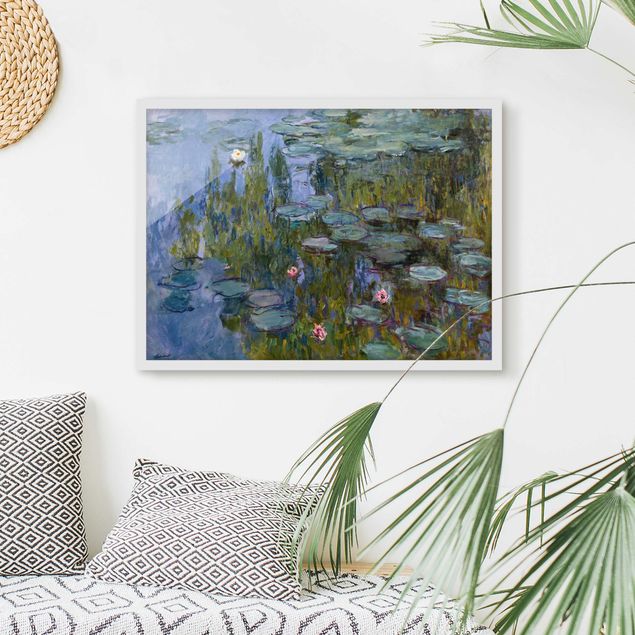 Gerahmte Bilder Blumen Claude Monet - Seerosen (Nympheas)