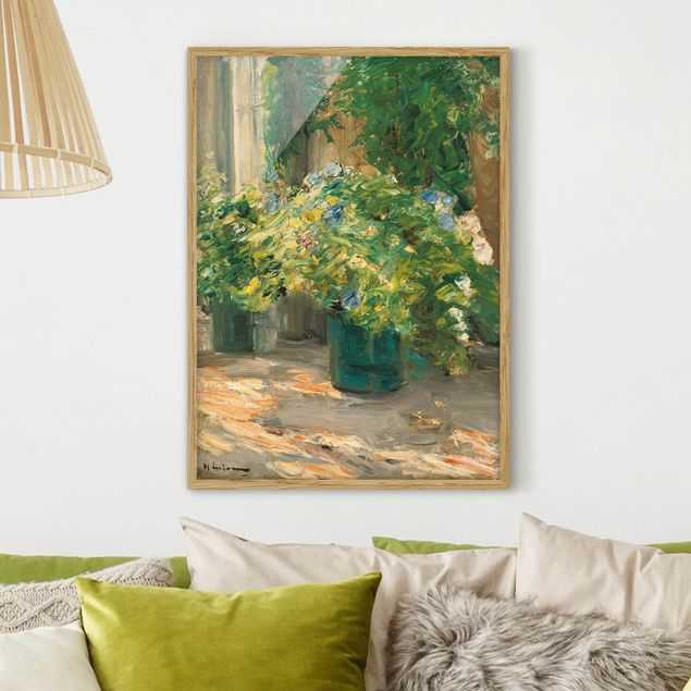 Bilder Impressionismus Max Liebermann - Blumentöpfe vor dem Haus