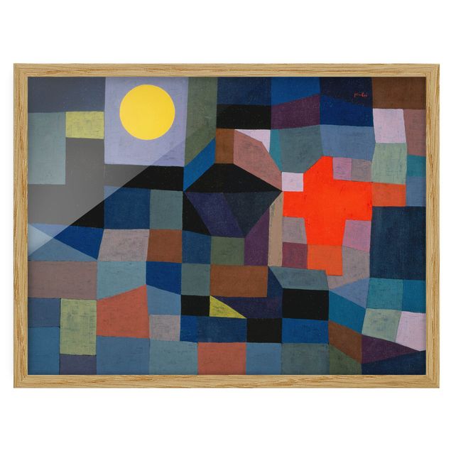 Bilder mit Rahmen abstrakt Paul Klee - Feuer bei Vollmond