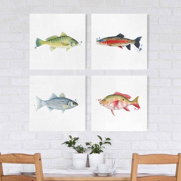 Wandbilder XXL Farbfang - Fische Set I