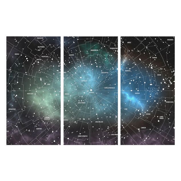 Schöne Leinwandbilder Sternbilder Karte Galaxienebel