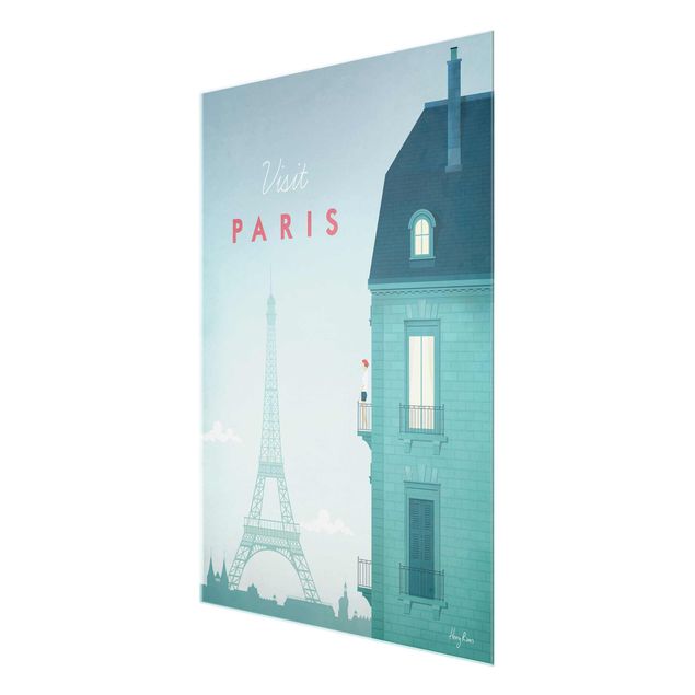 Bilder auf Glas Reiseposter - Paris