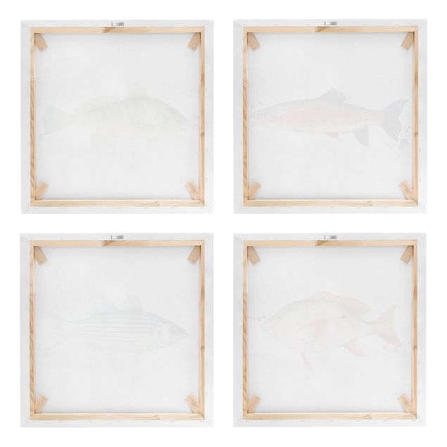 Leinwandbilder Farbfang - Fische Set I
