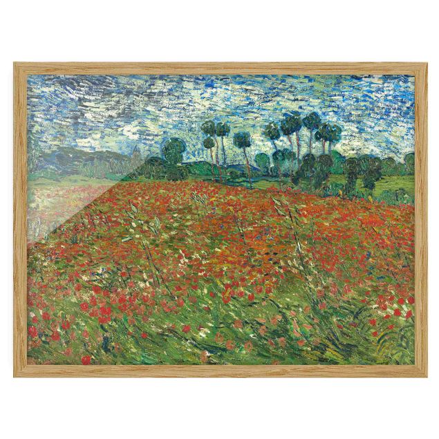 Blumen Bilder mit Rahmen Vincent van Gogh - Mohnfeld