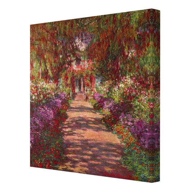 Wandbilder Wohnzimmer modern Claude Monet - Weg in Monets Garten in Giverny