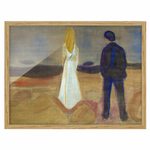 Gerahmte Kunstdrucke Edvard Munch - Zwei Menschen