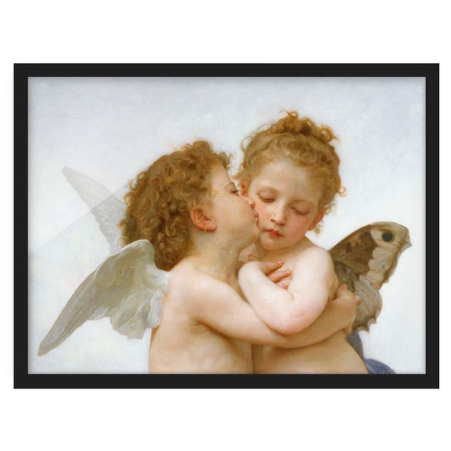 Bild mit Rahmen - William Adolphe Bouguereau - Der erste Kuss - Querformat 3:4
