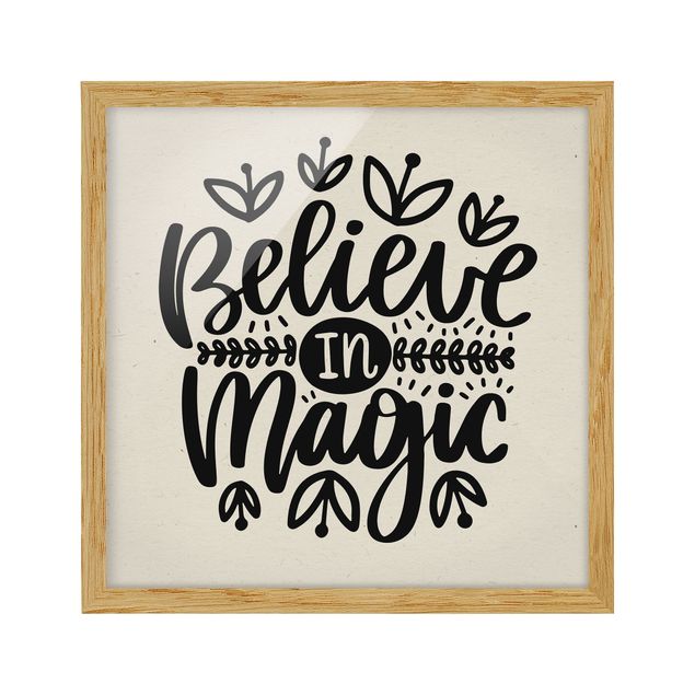 Bild mit Rahmen - Believe in Magic - Quadrat 1:1