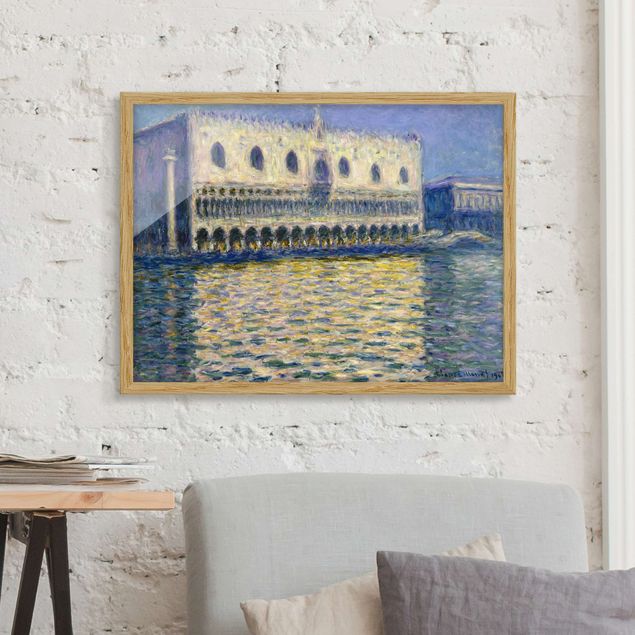 Kunstdruck Bilder mit Rahmen Claude Monet - Dogenpalast