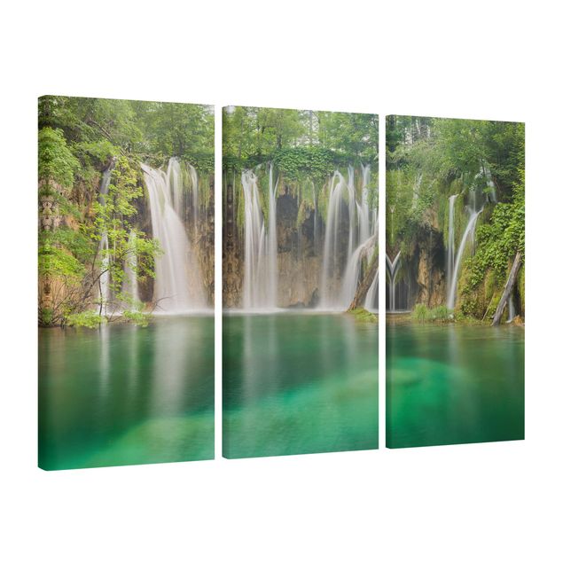 Leinwandbilder Wald Wasserfall Plitvicer Seen