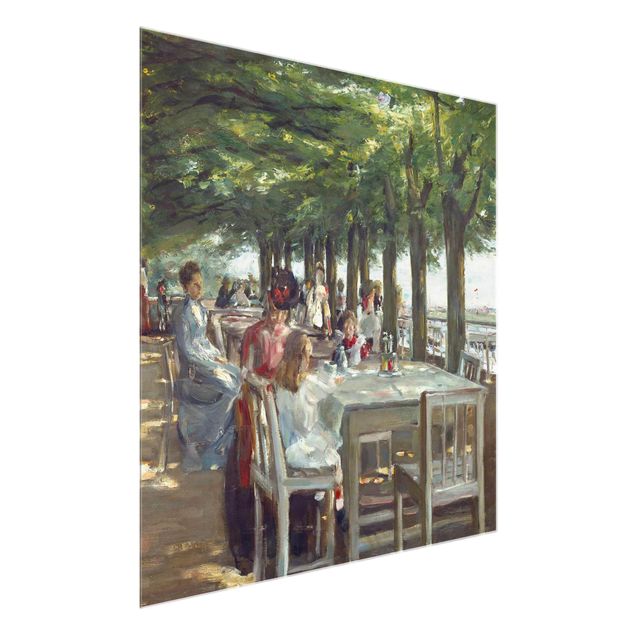 Glasbilder Natur Max Liebermann - Terrasse des Restaurants Jacob