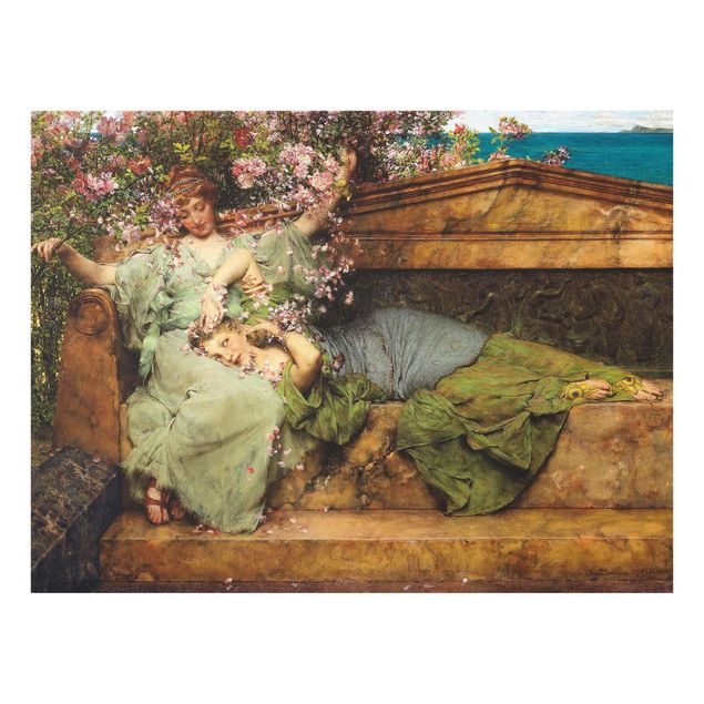 Glasbild - Sir Lawrence Alma-Tadema - Im Rosengarten - Querformat 3:4