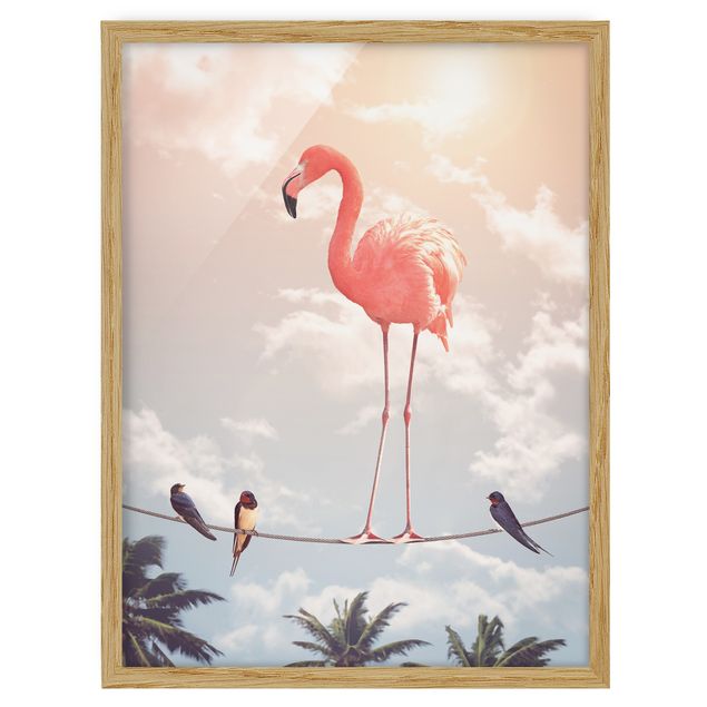 Schöne Wandbilder Himmel mit Flamingo