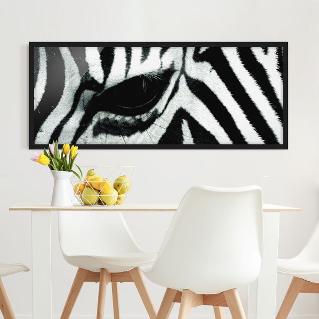 Schwarz-Weiß Bilder mit Rahmen Zebra Crossing