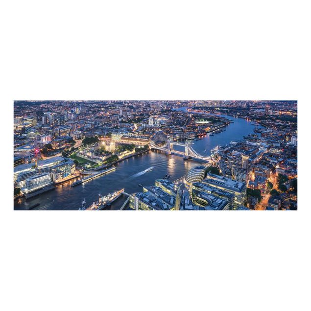 Glasbild - Nachts in London - Panorama