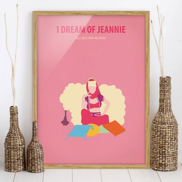 Kunstdrucke mit Rahmen Filmposter I dream of Jeannie