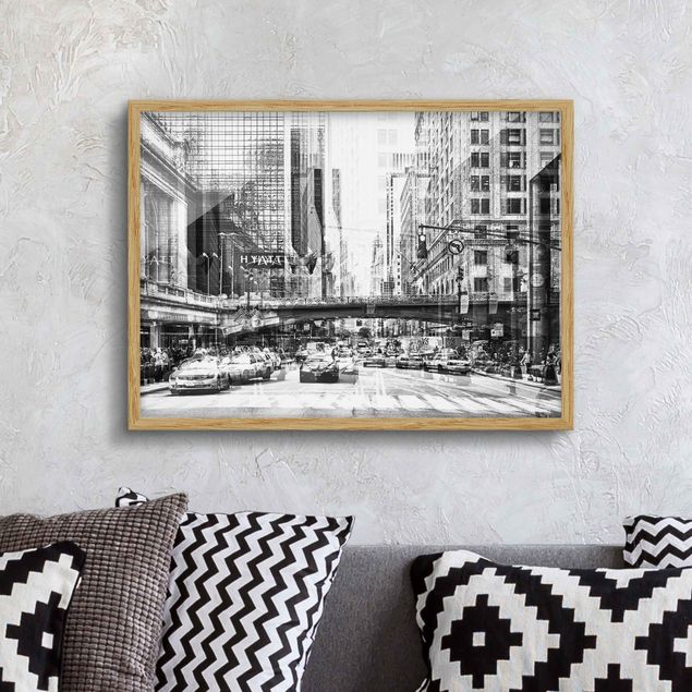 Schwarz-Weiß Bilder mit Rahmen NYC Urban schwarz-weiß