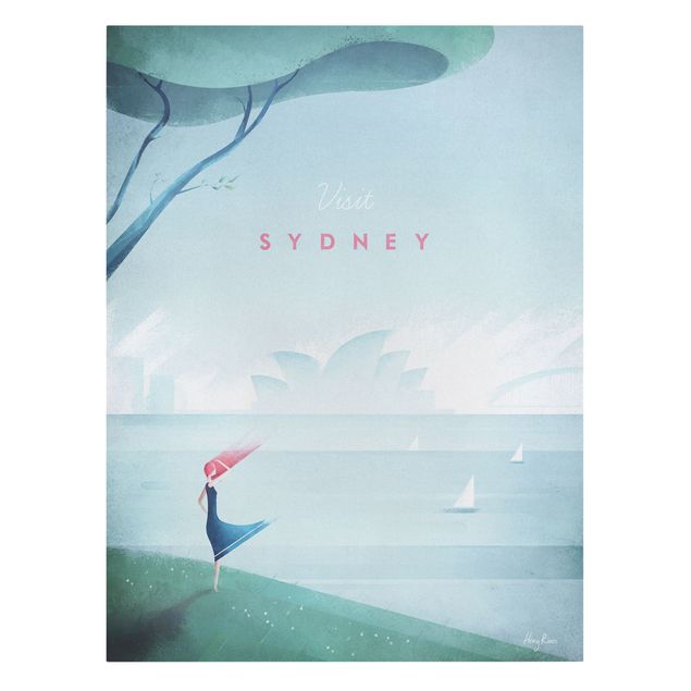 Leinwandbilder Strand und Meer Reiseposter - Sidney