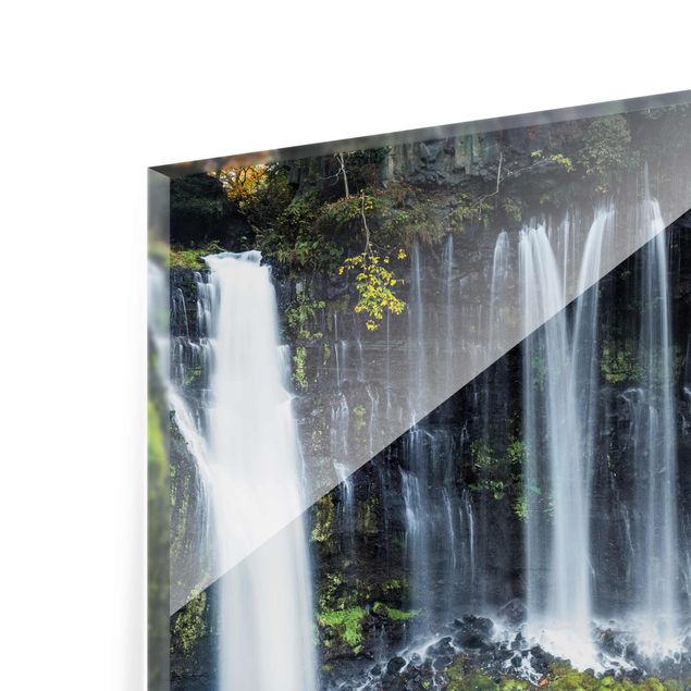 Glasbild - Shiraito Wasserfall - Quadrat 1:1